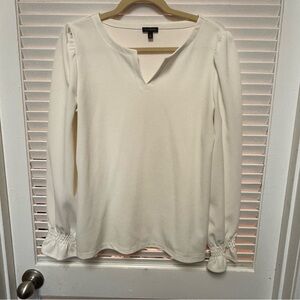 Talbots cream blouse size medium